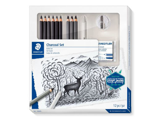 Picture of ST MARS LUMOGRAPH CHARCOAL SET 12PCS